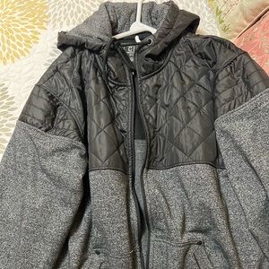 Gray/ black zip-up jacked from Champs sports
